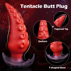 Close-up of the realistic suction cup texture on the AP4142 Anal Plug.