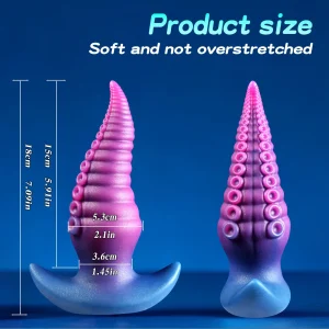 Measurements for the 305g L-size AP4143 Tentacle Anal Plug.