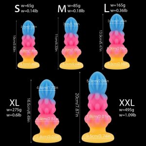 Graduated anal training kit showing S, M, L, XL, XXL sizes of AP4145.