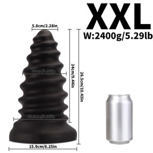 The massive XXL AP4146 Spiral Pagoda Anal Plug weighing 2400g.