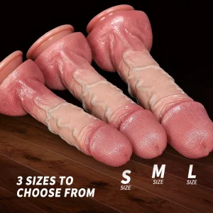 Small Medium and Large realistic dildos