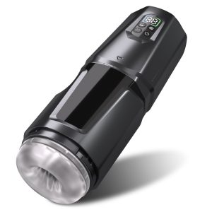 Black App Controlled Rotating Masturbator with LED display
