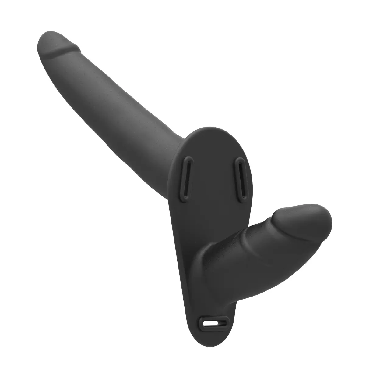 Custom Black Dual Head Dildo Attachment For Strap On Harness BDSM Adult Intimate Toy