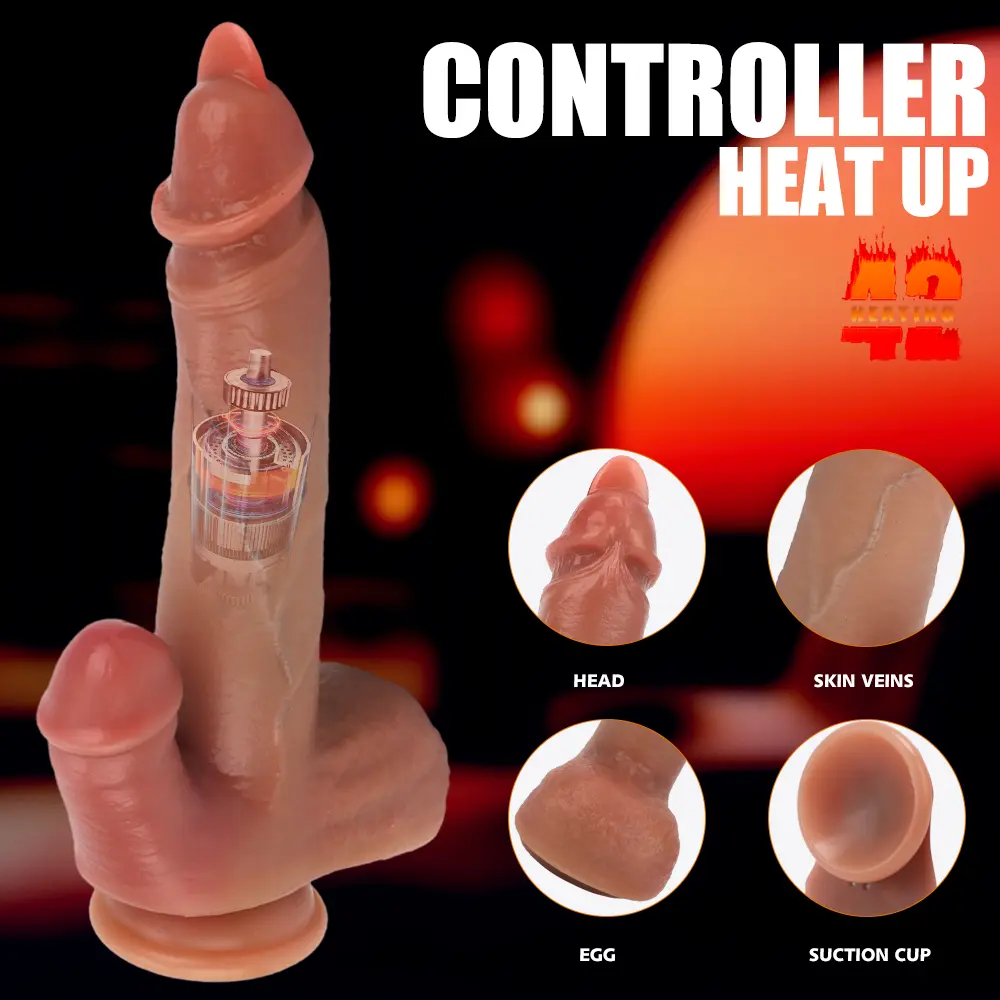 lm-3104 dildo head detail showing structure and surface design