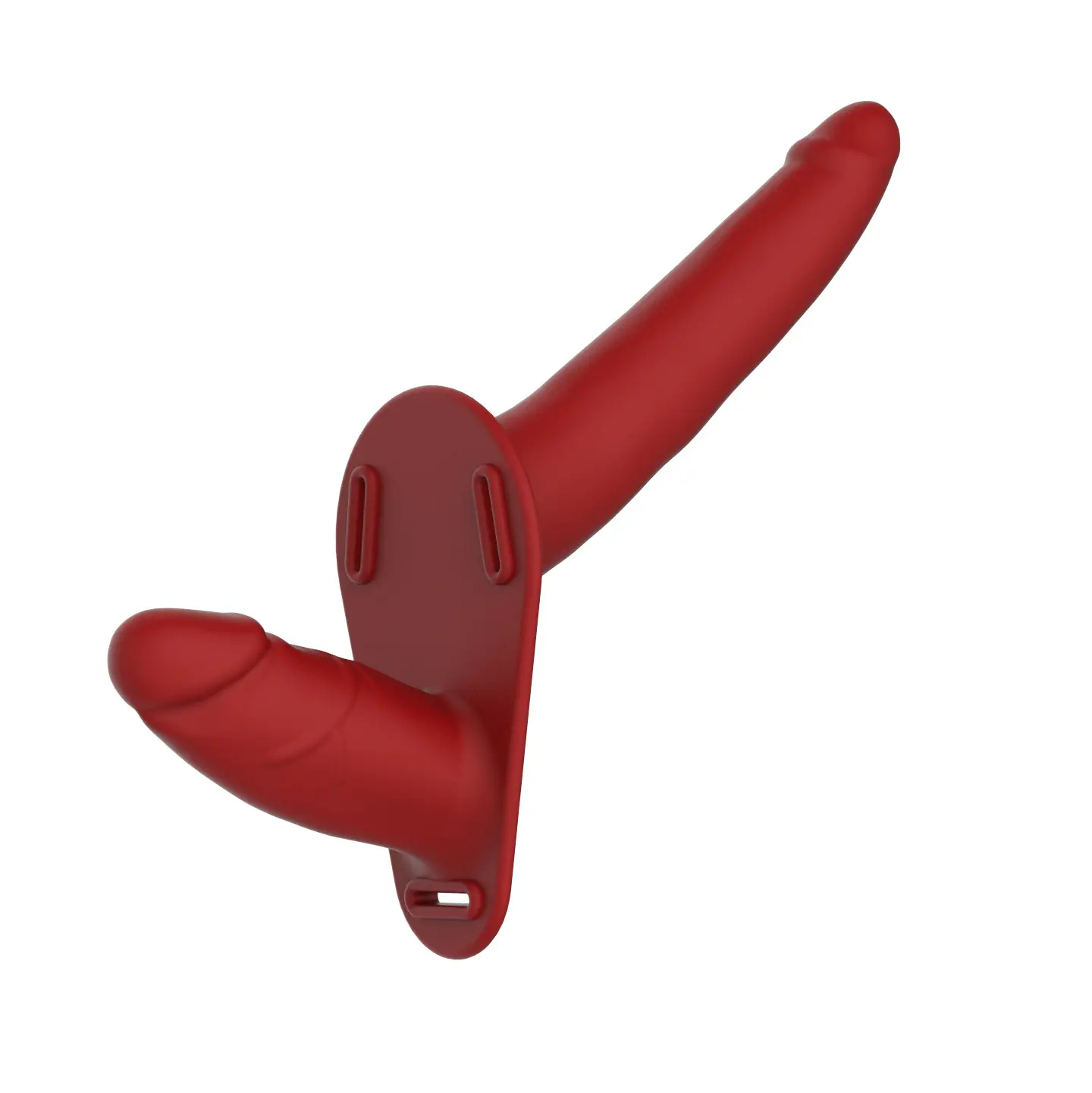 Custom Red Dual Head Dildo Attachment For Strap On Harness BDSM Adult Pleasure Toy