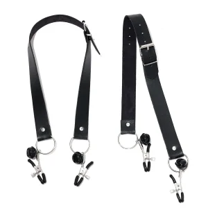 Adjustable PU leather straps of the SM4133 BDSM Gear set.