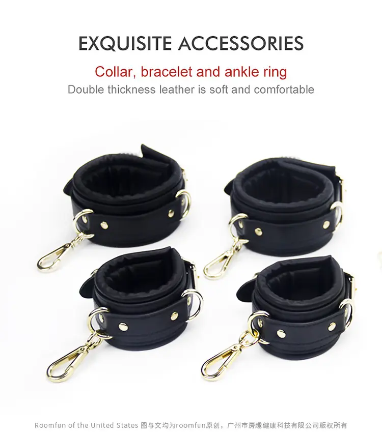 X-frame sex restraint ZW-101 matching accessories (collar bracelet ankle ring), OEM customizable, cheap factory price supplier