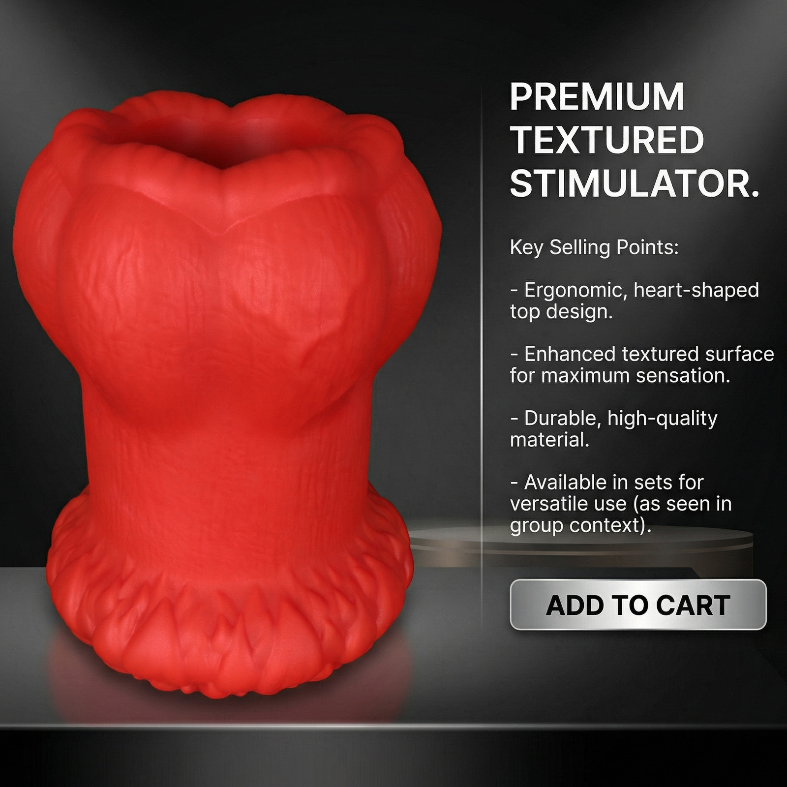 AP05271 Giant Silicone Fist Anal Plug premium textured details and features