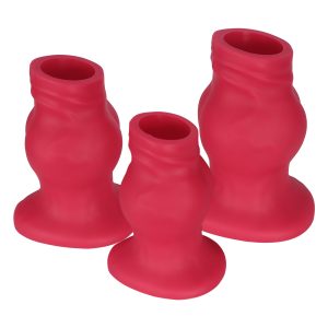 AP05272 Red Liquid Silicone Hollow Fist Anal Plug product display