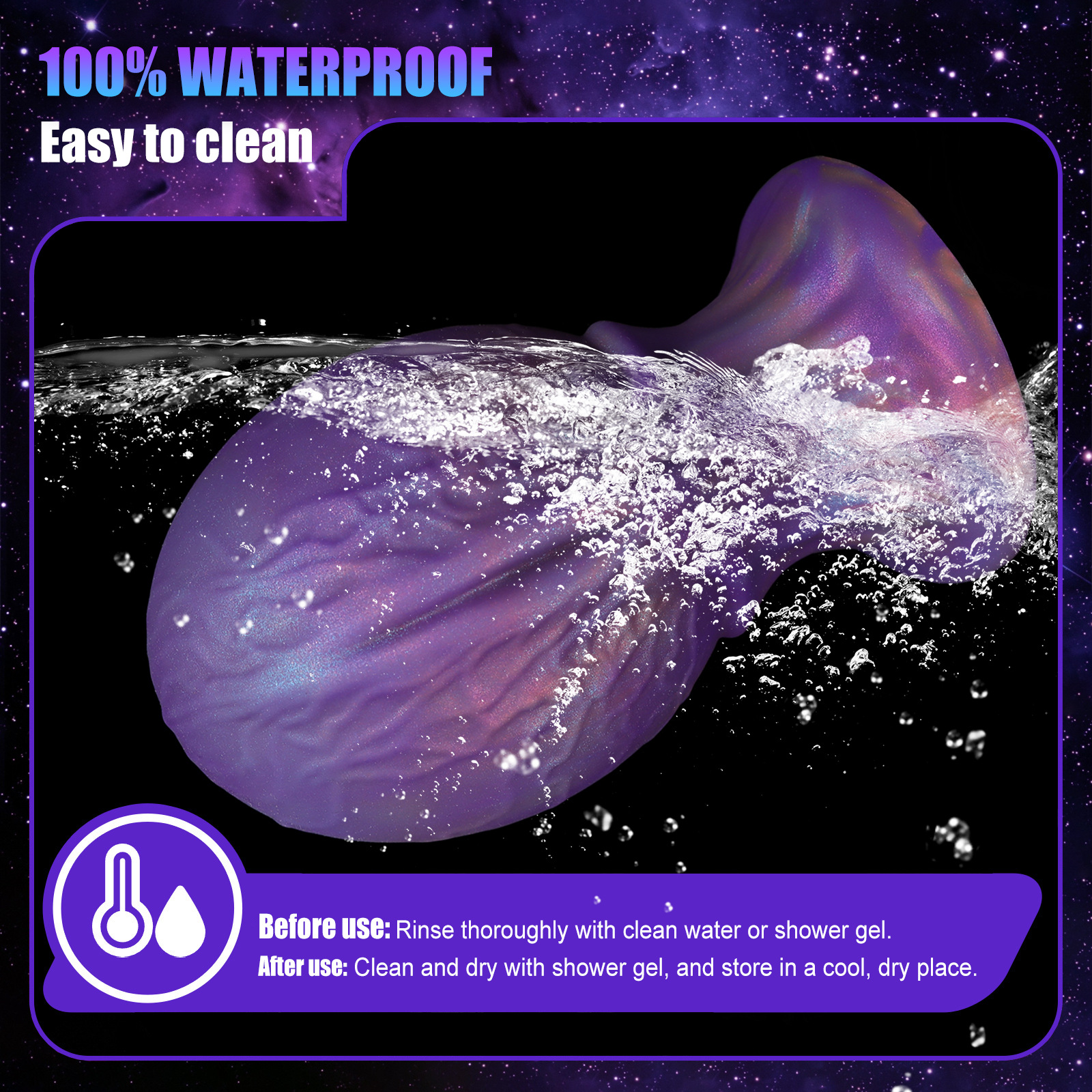 AP5142 Silicone Dragon Egg Anal Plug 100% waterproof underwater cleaning demonstration
