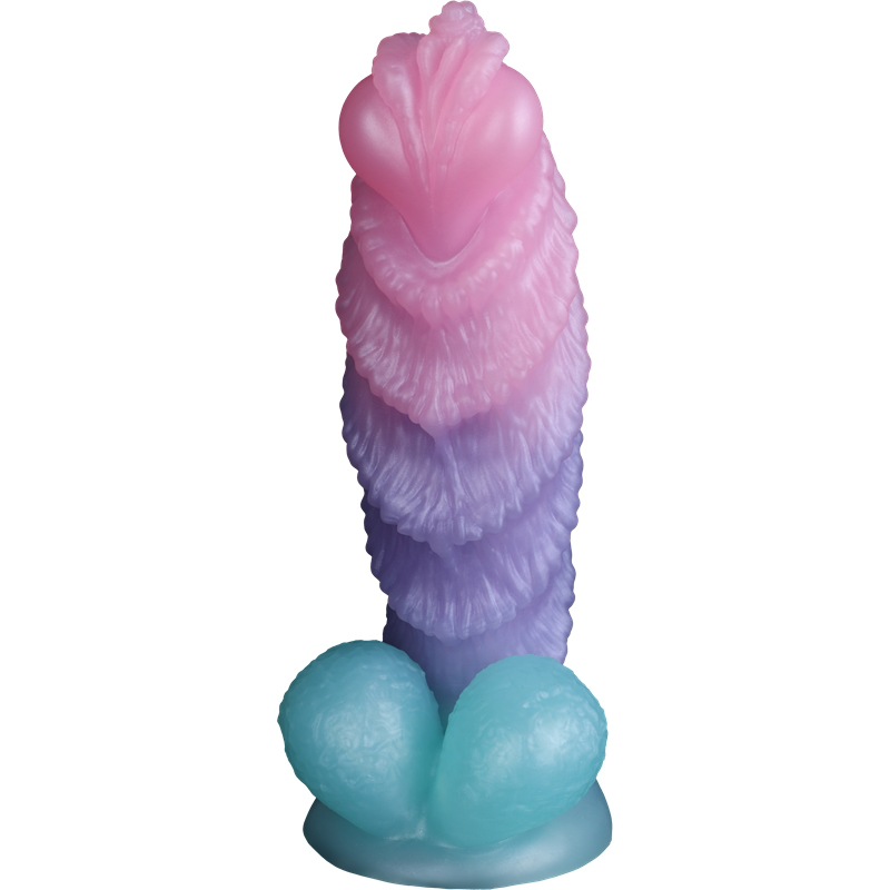 FD5141 Honeybee Realistic Dildo detailed glans and textured head close view
