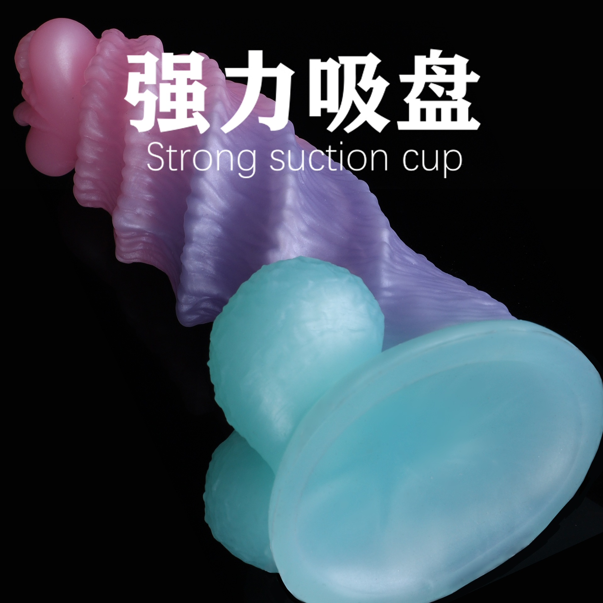 FD5141 Honeybee Dildo Strong Suction Cup Base with dual balls for hands-free play