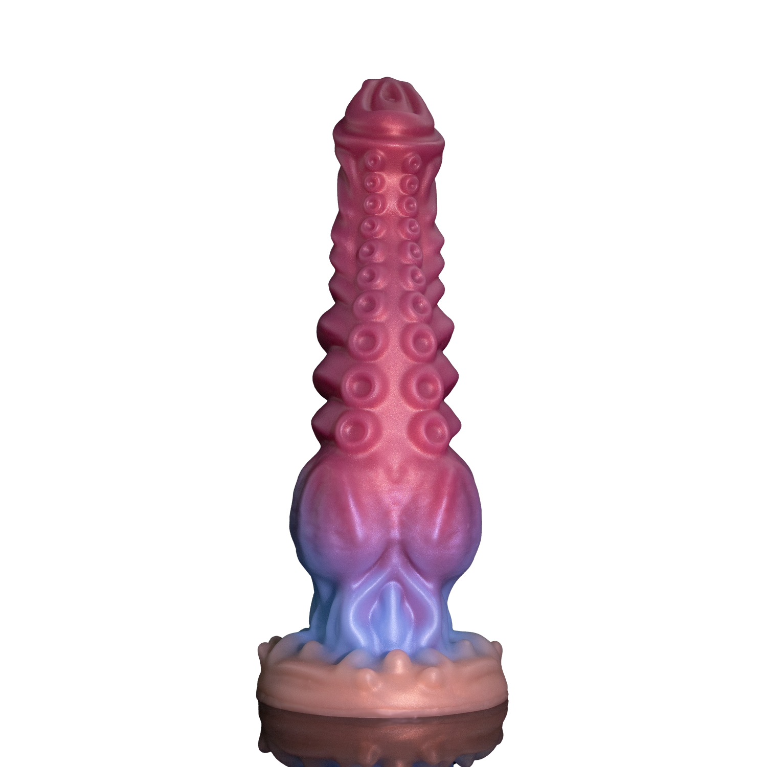 FD5252 Gradient Octopus Tentacle Silicone Dildo flexible hand bend demonstration