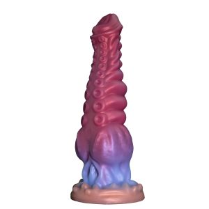 FD5252 Gradient Octopus Tentacle Silicone Dildo front standing view