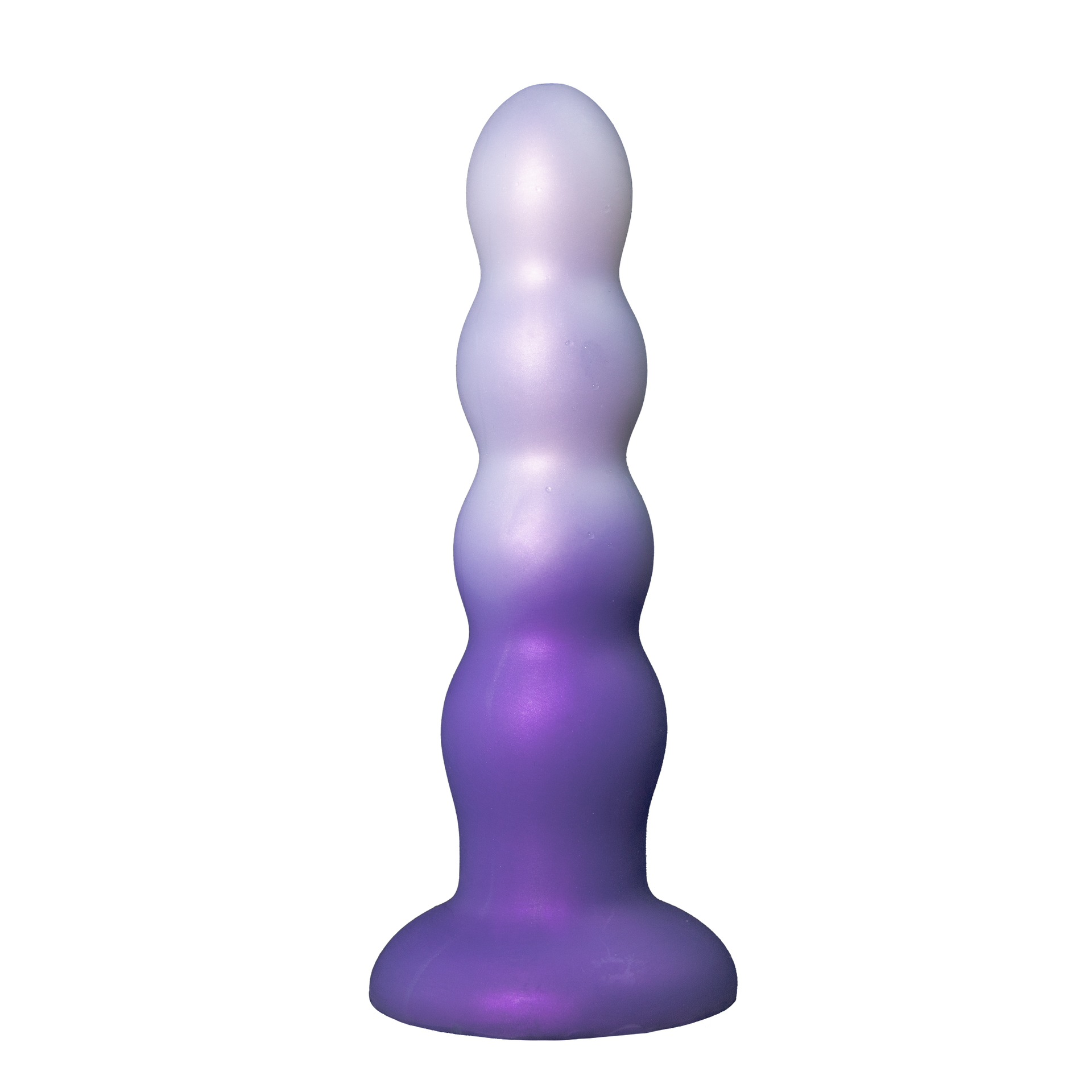 FD5253 Wavy Beads Liquid Silicone Dildo purple gradient front view