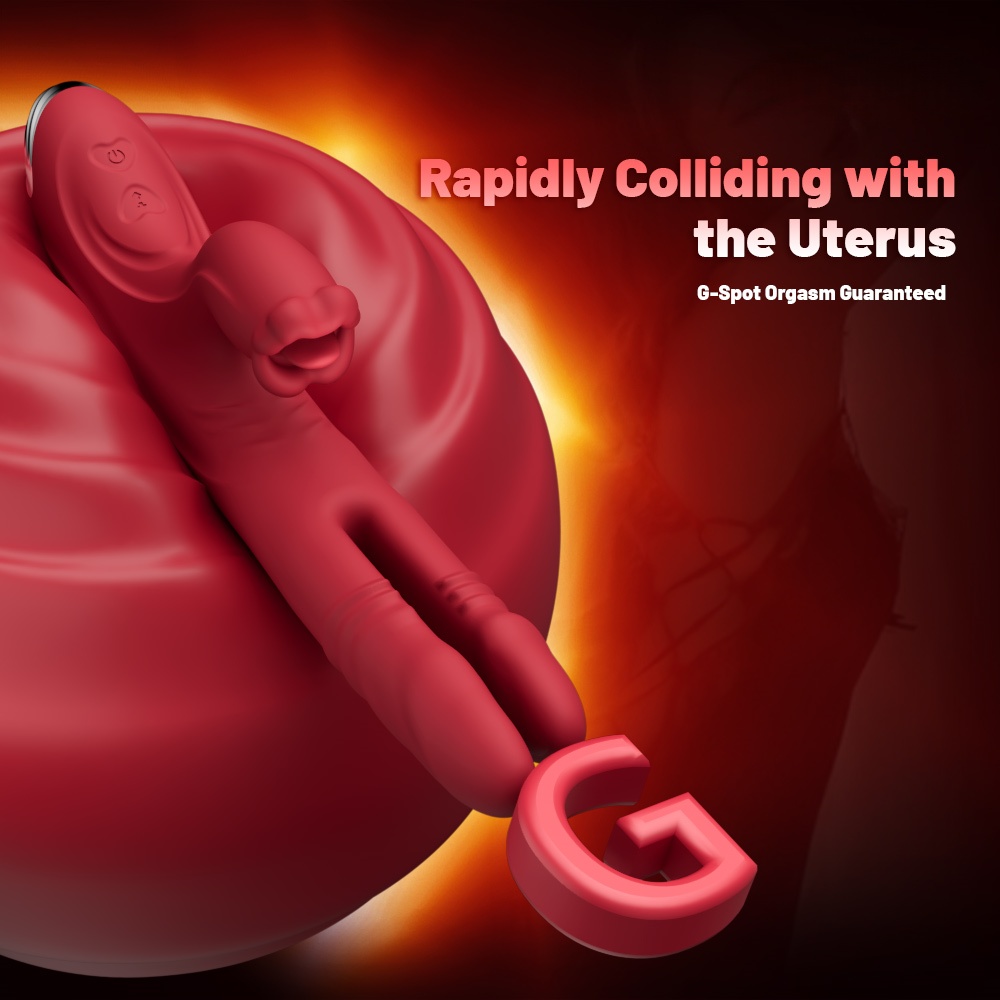 5-speed organic movement of the vibrator, rapidly colliding with the uterus for intense pleasure.