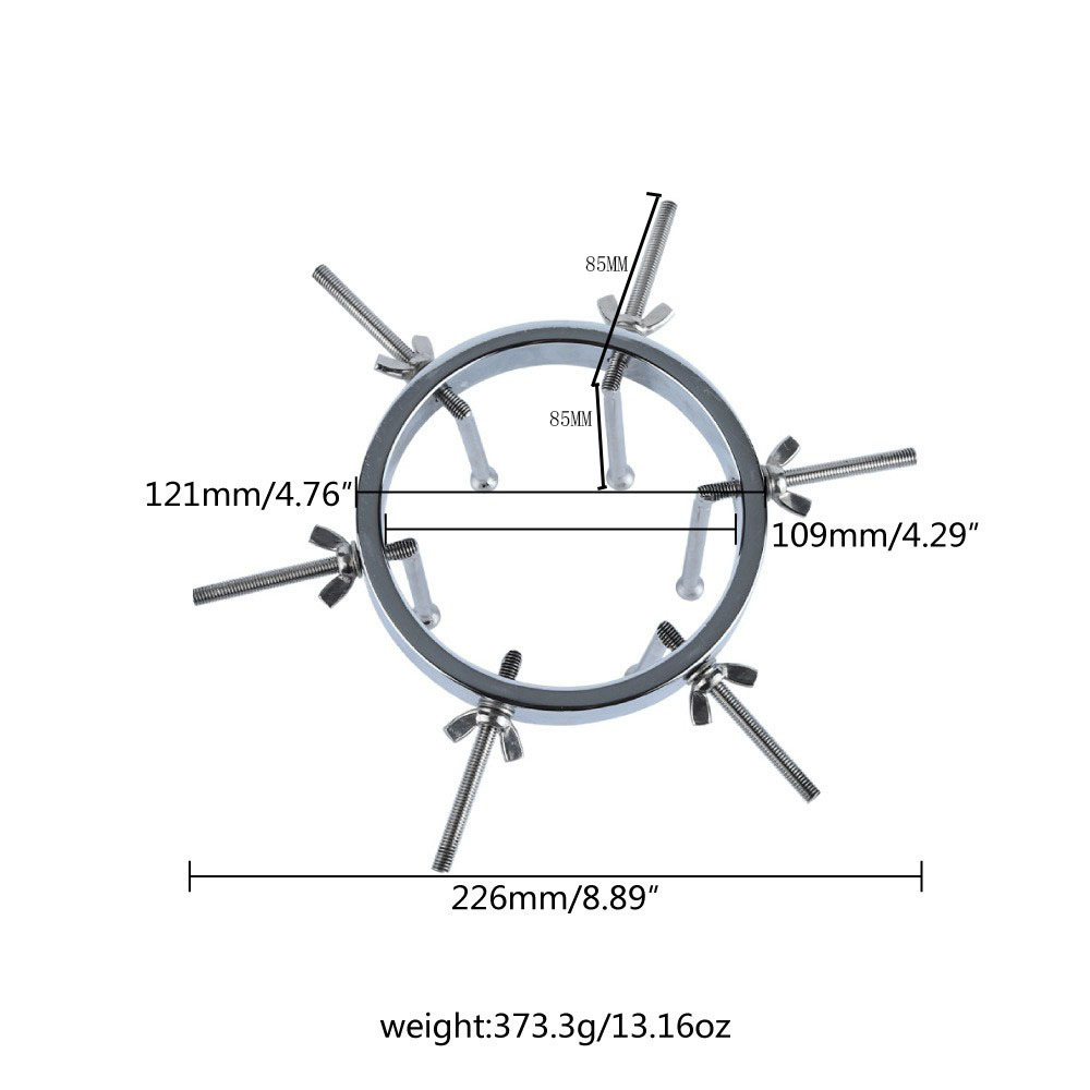 SM5180 Stainless Steel Speculum side view with size dimensions
