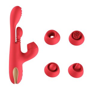 Complete kit of the VB5052 Telescopic Sucking Vibrator with 4 interchangeable heads.