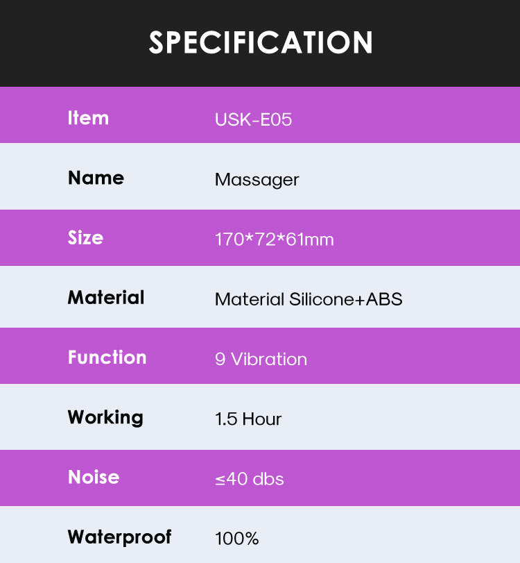 VB5171 Rose Suction Vibrator specifications waterproof USB rechargeable 9 vibration modes