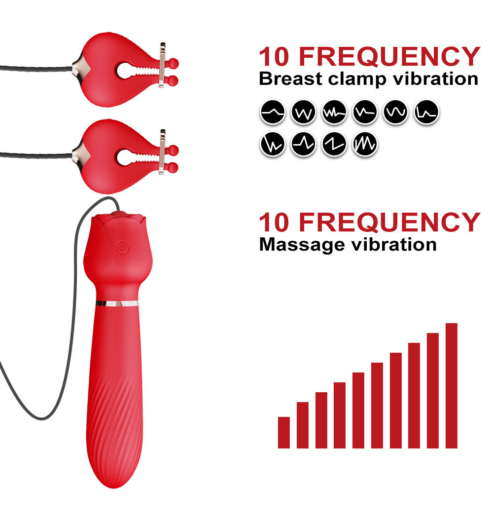 VB5175 Breast Clamp Vibrator 10 frequency vibration modes for nipple and massage