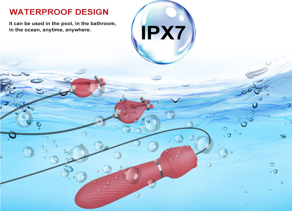 VB5175 Breast Clip Vibrator 100% waterproof IPX7 demonstration