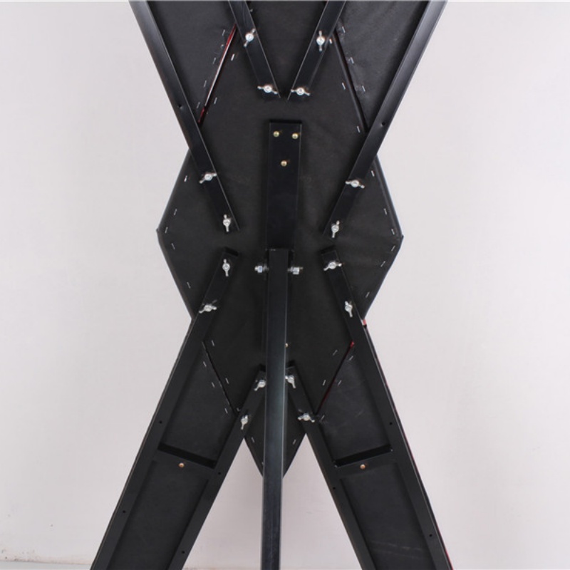 Back structural view of professional X-shaped restraint rack