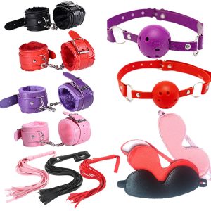 Complete beginner SM bondage kit collection in multiple colors