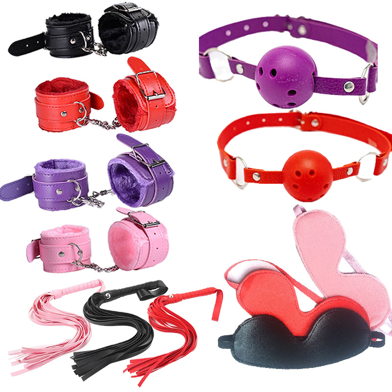 Complete beginner SM bondage kit collection in multiple colors