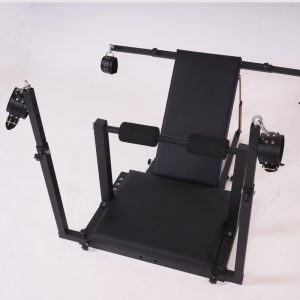 Setup of full-body restraint system for bondage play