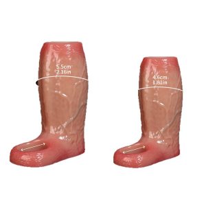 Hollow Penis Extender Sleeve Realistic Liquid Silicone Male Masturbator M/L Size