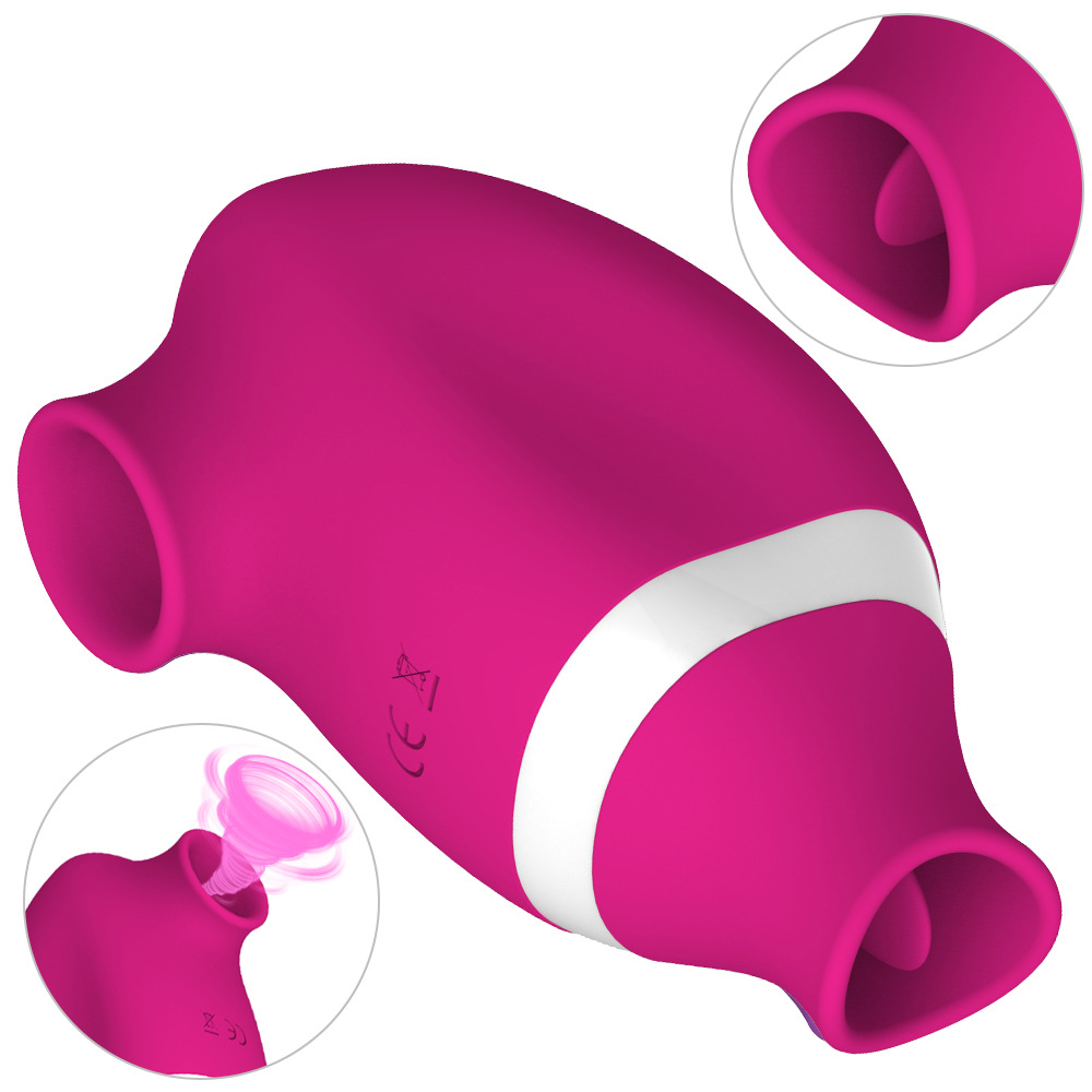Pleasuremo VB6042 dual-function stimulator in pink colors