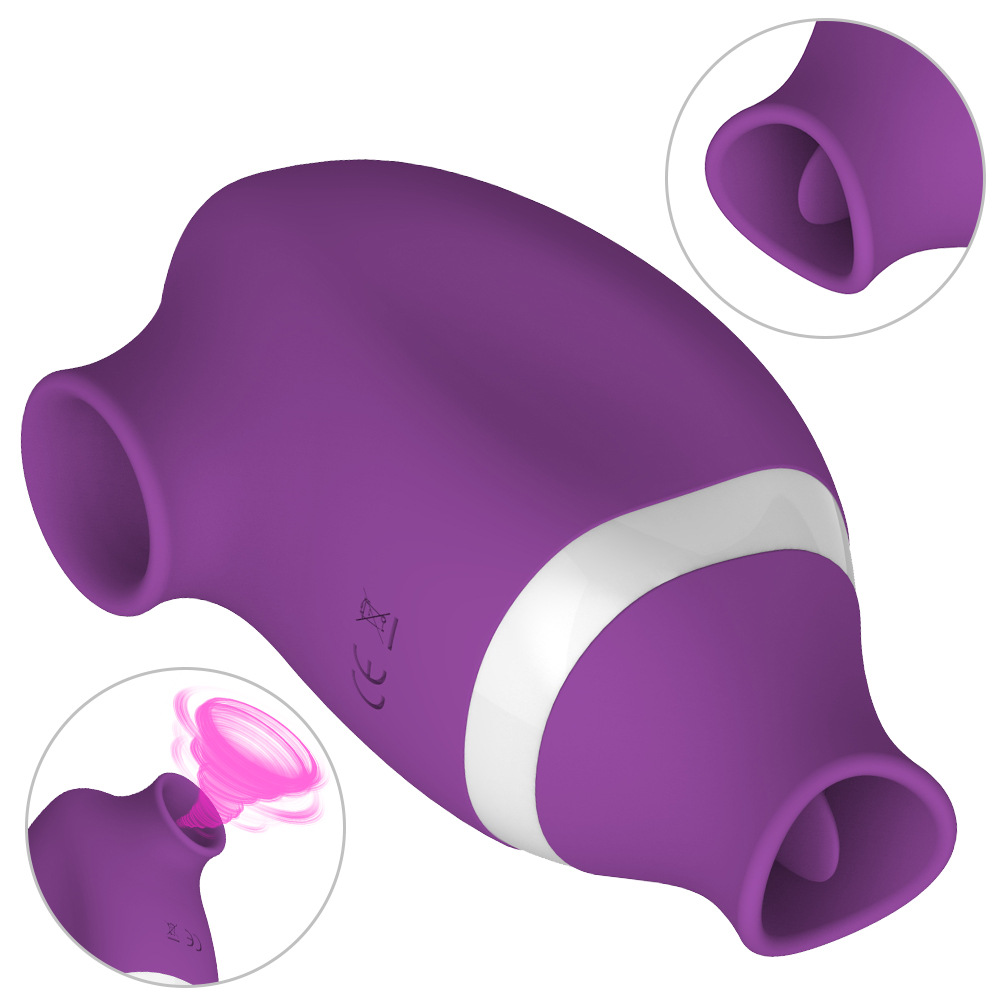 Pleasuremo VB6042 dual-function stimulator in purple colors