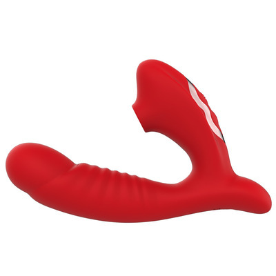 Pleasuremo VB6043 dual-action vibrator in red SKU-03
