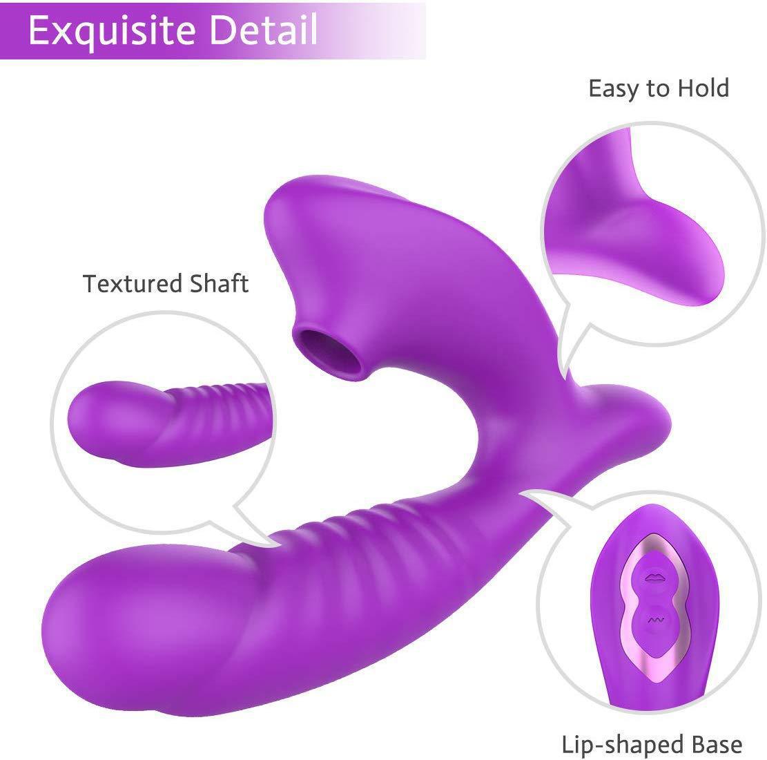 Pleasuremo VB6043 textured shaft and lip-shaped base detail