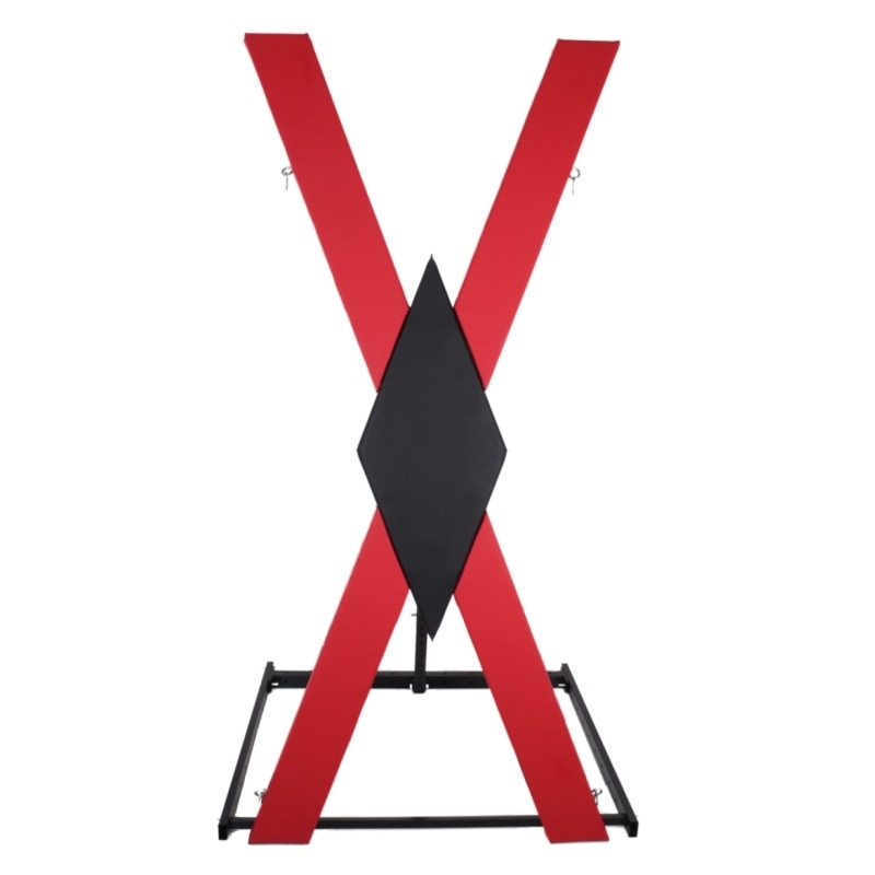 Professional-grade X-shaped restraint rack main product image