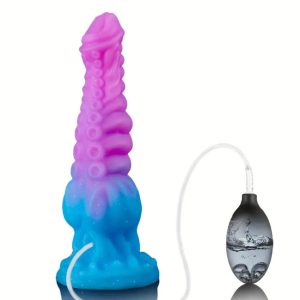 Purple and blue gradient prostate massager with control