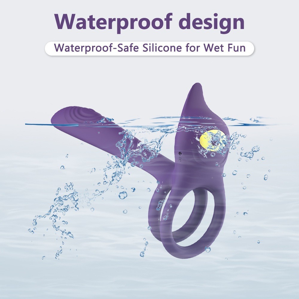 Waterproof design demonstration of remote control prostate massager with cock ring