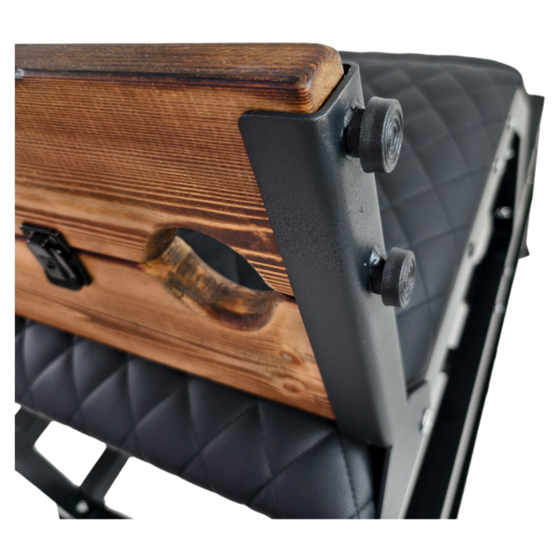 Detail of the locking hinge on the SM6122 wooden stocks