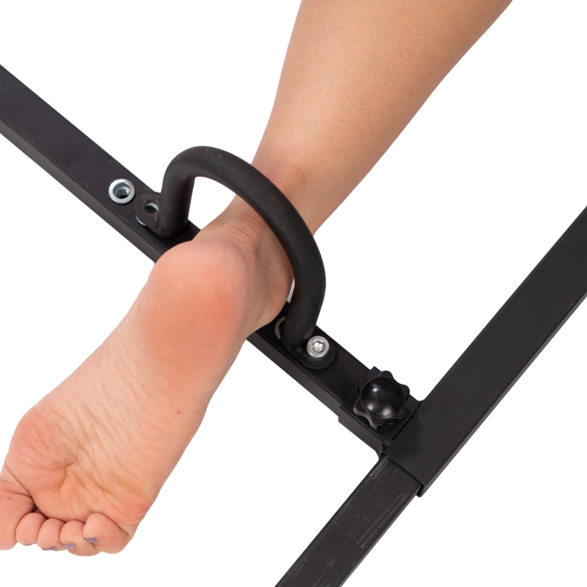 Detail of ankle attachment on SM6902 four-point restraint station