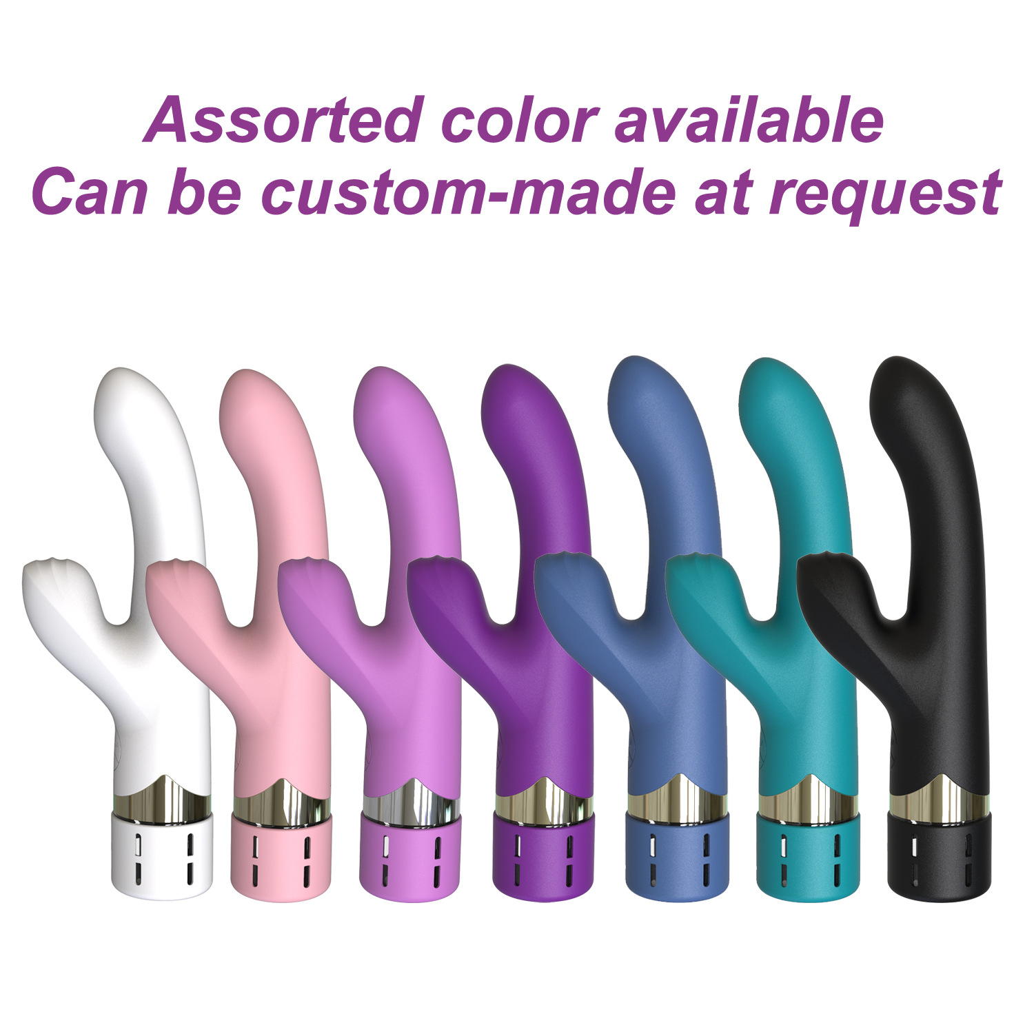 Assorted color options of water spray thrusting vibrator with heating - custom colors available