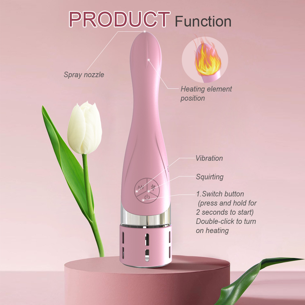 Product function demonstration of water spray thrusting vibrator with heating function