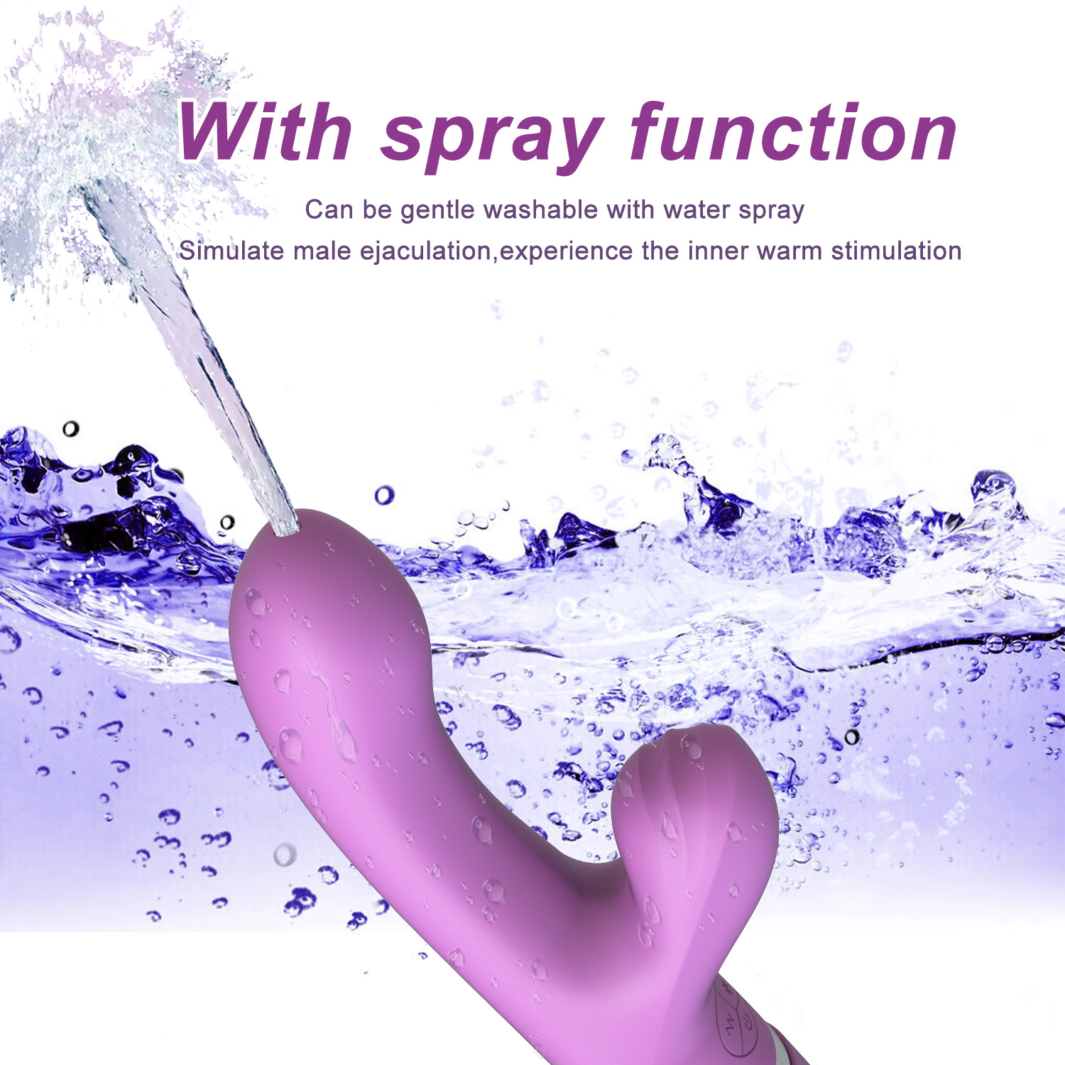 Water spray demonstration of thrusting vibrator with heating
