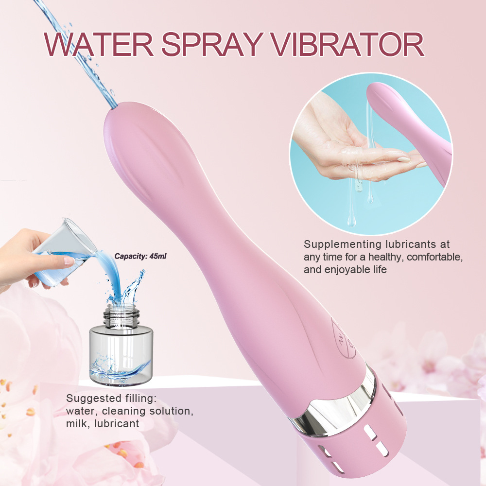 Water spray function demonstration of thrusting vibrator