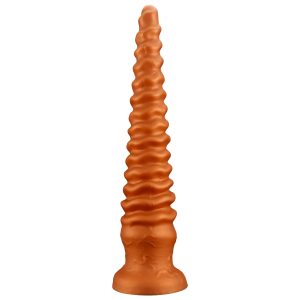 Extra large ribbed dildo main product view with strong suction base