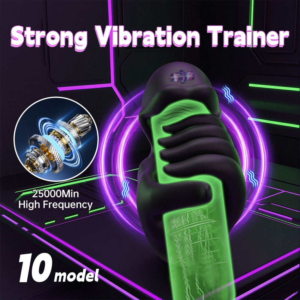 Feather Hand-Twist Vibrating Penis Massager | Dual 10-Frequency Simulation - Image 3