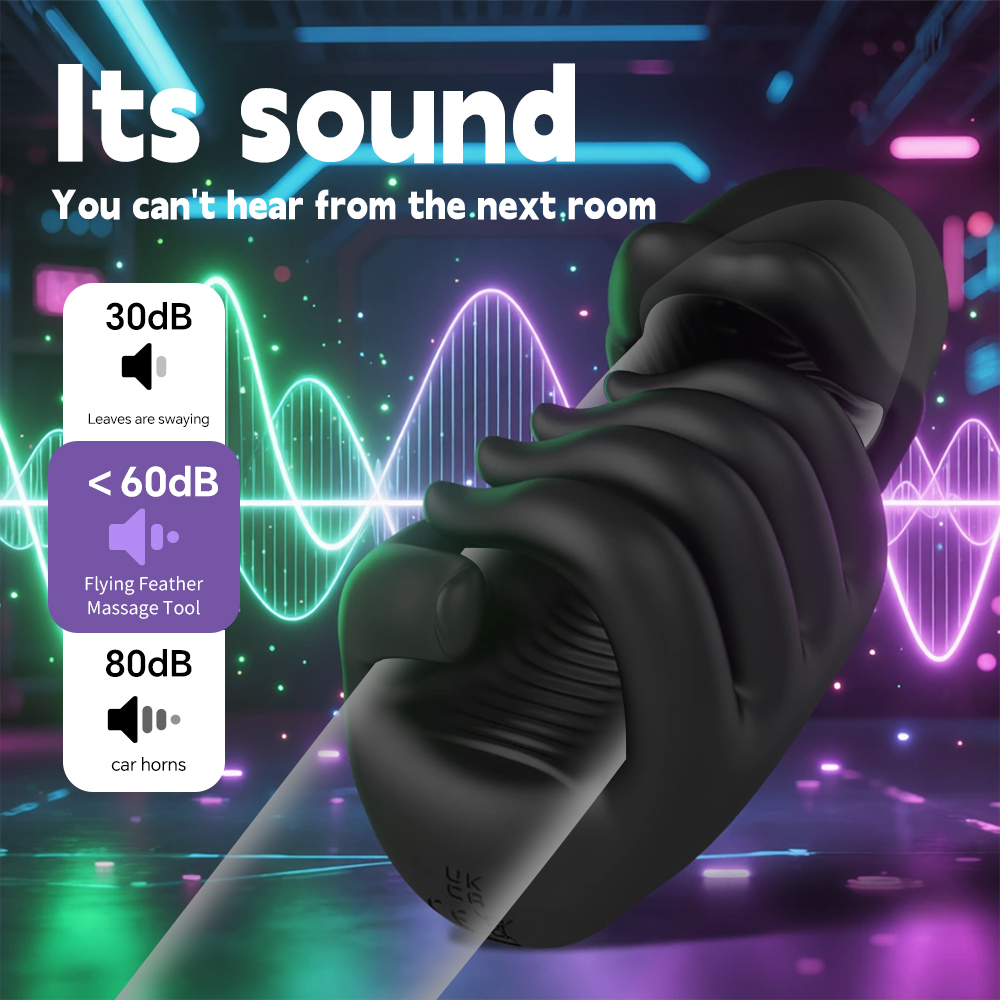 Feather Hand-Twist Vibrating Penis Massager | Dual 10-Frequency Simulation - Image 2